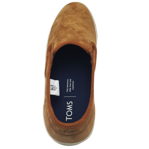Toms Mens Baja Nubuck Leather Loafers Carmel Brown